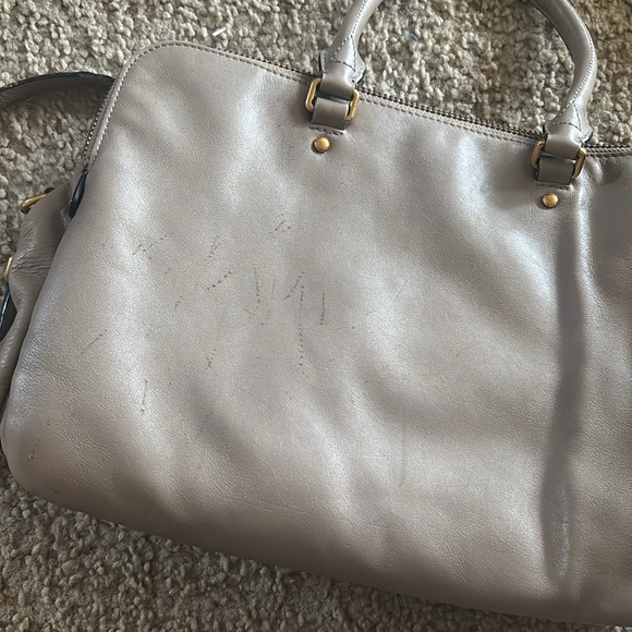 AUTH Pre-owned MARC by MARC JACOBS Goodbye Columbus Sylvie Cement Grey Crossbody - Picture 13 of 16